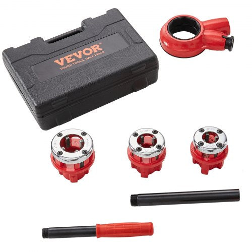 Ratchet Pipe Threader Kit 12 NPT 34 NPT 1 NPT Manual Ratcheting Pipe