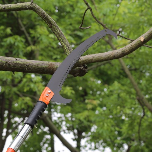 Manual Pole Saw 7327 ft Extendable Tree Pruner Sharp Steel Blade High