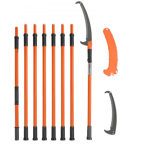 Manual Pole Saw 7327 ft Extendable Tree Pruner Sharp Steel Blade High