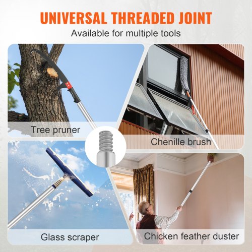 Manual Pole Saw 4920 ft Extendable Tree Pruner Sharp Steel Blade for High