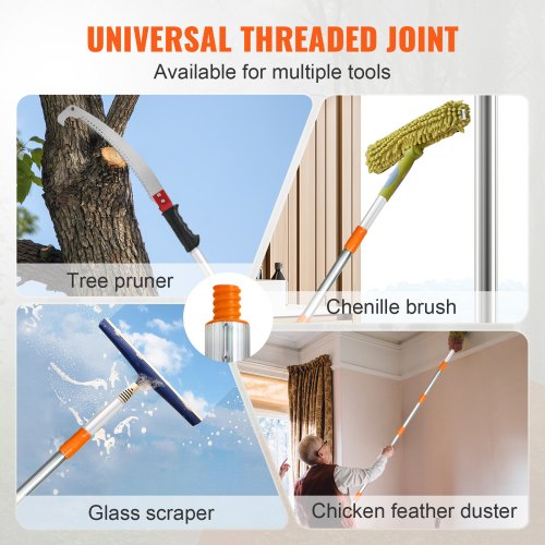 Manual Pole Saw4698 ft Extendable Tree Pruner Sharp Steel Blade for High