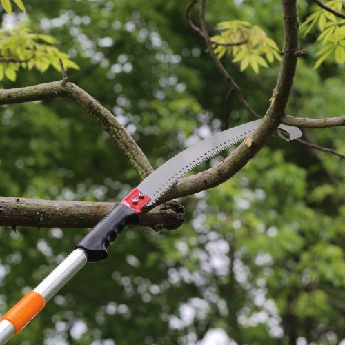 Manual Pole Saw4698 ft Extendable Tree Pruner Sharp Steel Blade for High