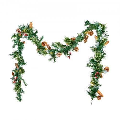 Christmas Garland 9Ft Artificial Christmas Garland with Light String Faux