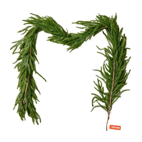 Christmas Garland 6FT Realistic Norfolk Pine Garland Evergreen Real Touch