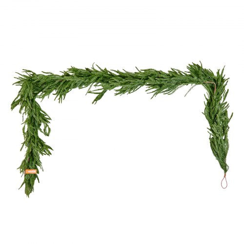Christmas Garland 9FT Realistic Norfolk Pine Garland Evergreen Real Touch