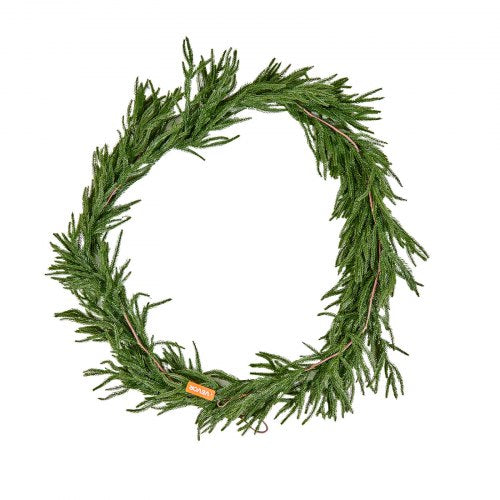 Christmas Garland 9FT Realistic Norfolk Pine Garland Evergreen Real Touch