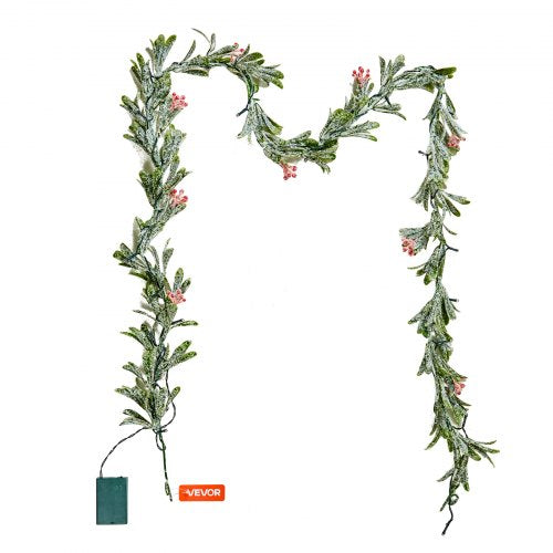 Christmas Garland 6.6FT Realistic Greenery Decorated with Vines Olive