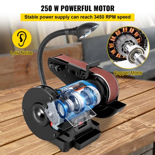 2 IN 1 2inch Belt Grinder for Knife Making 6inch 3450rpm per min Belt and Disc