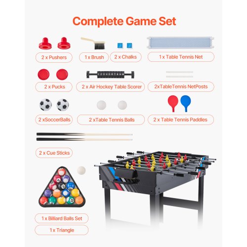 4in1 Combo Game Table Set 48 Air Hockey Table Multi Combination Table