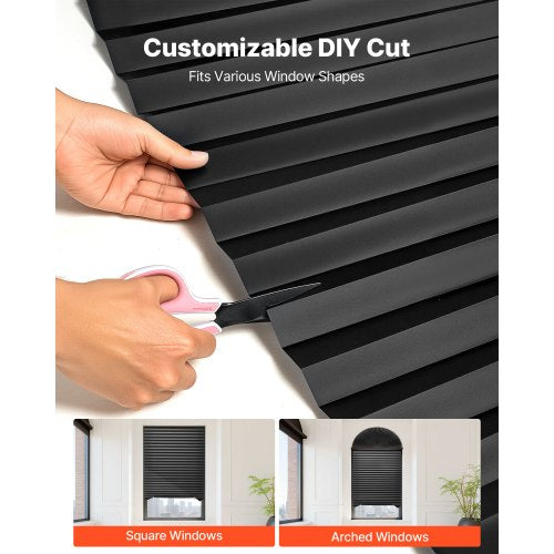 Paper Blinds 6 Pack 36 in x 72 in Temporary Blackout Pleated Paper