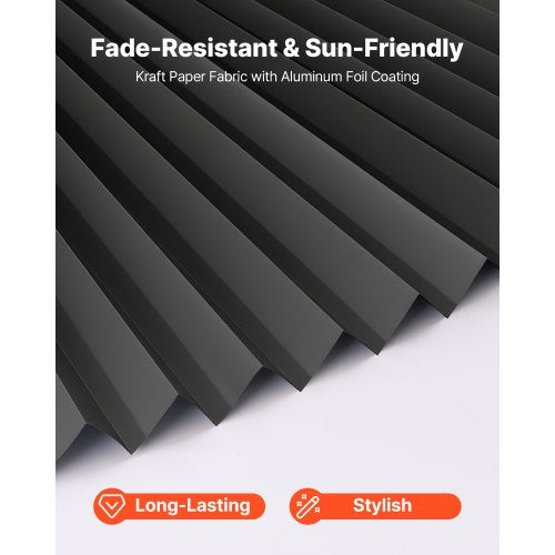 Paper Blinds 6 Pack 36 in x 72 in Temporary Blackout Pleated Paper