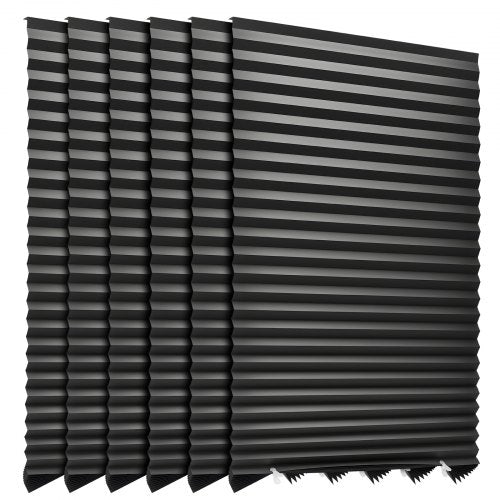 Paper Blinds 6 Pack 36 in x 72 in Temporary Blackout Pleated Paper
