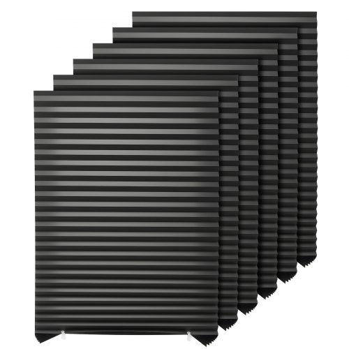 Paper Blinds 6 Pack 36 in x 72 in Temporary Blackout Pleated Paper