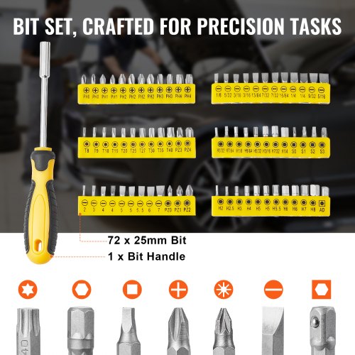 207Piece Mechanics Tool Set 14 38 12 Drive Sockets SAE and Metric