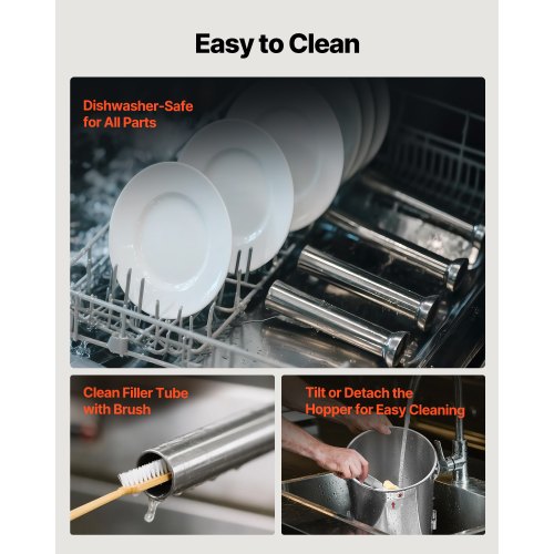 Manual Sausage Stuffer 11 LBS 5 L Vertical Meat Stuffer DualSpeed