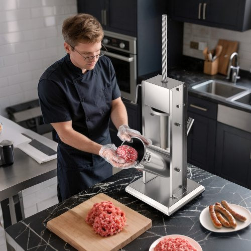 Manual Sausage Stuffer 11 LBS 5 L Vertical Meat Stuffer DualSpeed