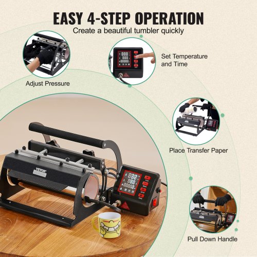 Tumbler Heat Press Machine 1130oz Mug Press Heat Up Fast and Even