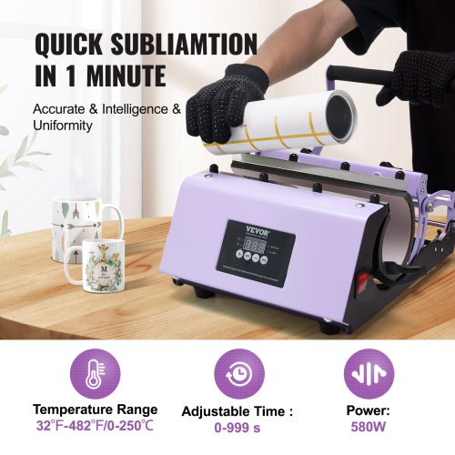Tumbler Heat Press Machine 1130oz Mug Press Heat Up Fast and Even
