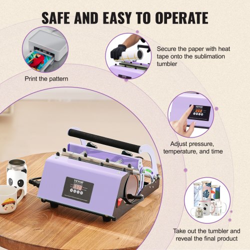 Tumbler Heat Press Machine 1130oz Mug Press Heat Up Fast and Even