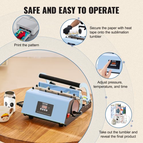Tumbler Heat Press Machine 1130oz Mug Press Heat Up Fast and Even