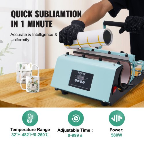 Tumbler Heat Press Machine 1130oz Mug Press Heat Up Fast and Even