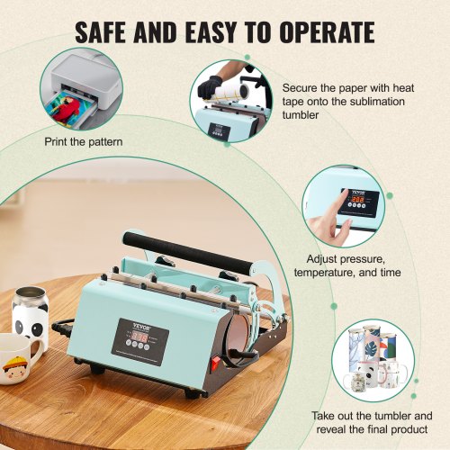 Tumbler Heat Press Machine 1130oz Mug Press Heat Up Fast and Even