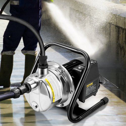 Shallow Well Pump 1.5 HP 115V 1200 GPH 164 ft Height 87 psi Max Pressure