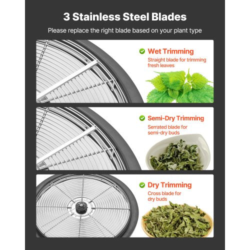 Bud Leaf Bowl Trimmer 16 in Manual Bud Trimmer with Sharp Stainless Steel