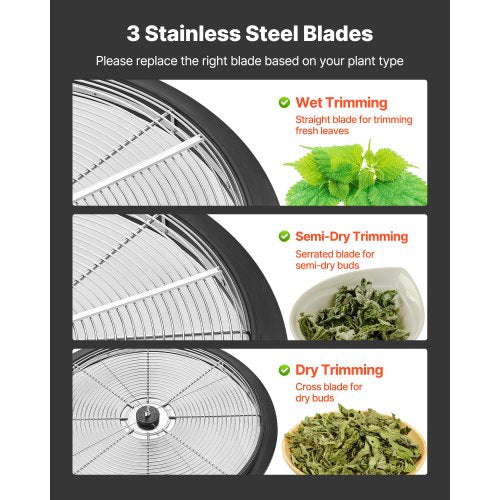 Bud Leaf Bowl Trimmer 19 in Manual Bud Trimmer with Sharp Stainless Steel