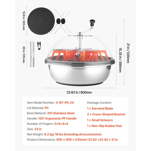 Bud Leaf Bowl Trimmer 24 in Manual Bud Trimmer with Sharp Stainless Steel