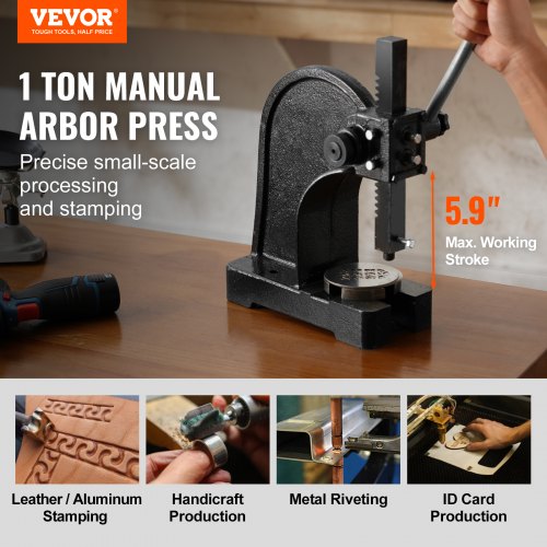 Arbor Press 1 Ton Manual Arbor Press 59 Maximum Height Cast Iron