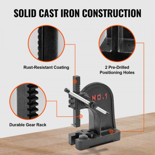 Arbor Press 1 Ton Manual Arbor Press 59 Maximum Height Cast Iron