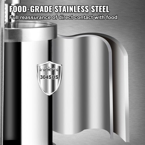 Sausage Stuffer 5LBS3L Capacity 304 Stainless Steel Vertical Sausage