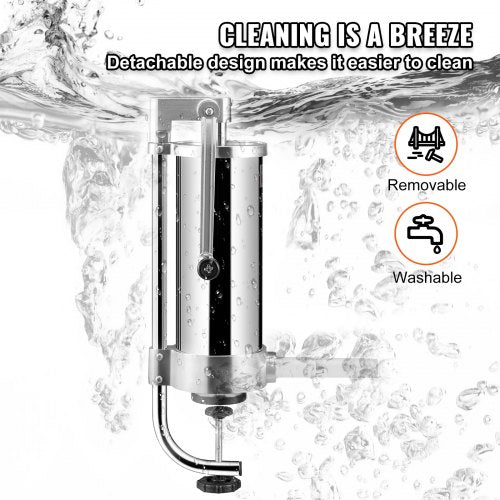 Sausage Stuffer 5LBS3L Capacity 304 Stainless Steel Vertical Sausage