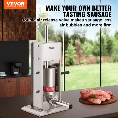 Manual Sausage Stuffer 5LBS3L Capacity Two Speed 304 Stainless Steel