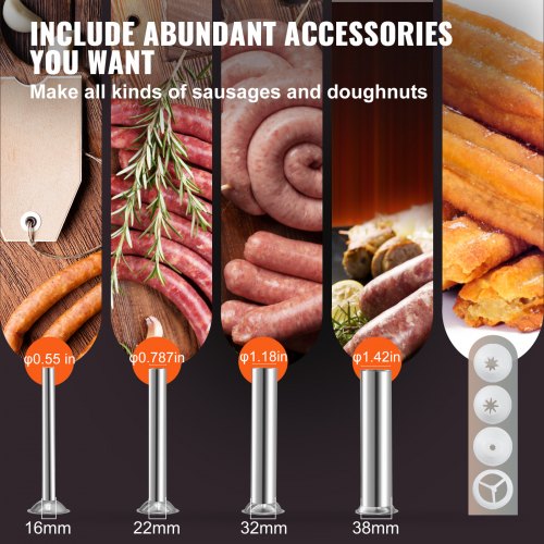 Manual Sausage Stuffer 5LBS3L Capacity Two Speed 304 Stainless Steel