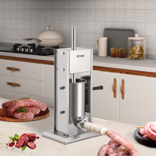Manual Sausage Stuffer 5LBS3L Capacity Two Speed 304 Stainless Steel