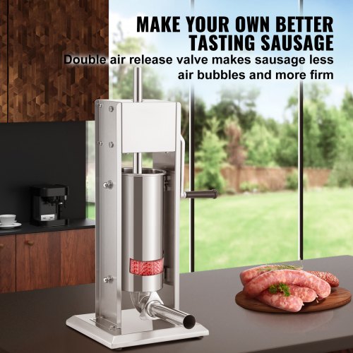Manual Sausage Stuffer 8LBS5L Capacity Two Speed 304 Stainless Steel