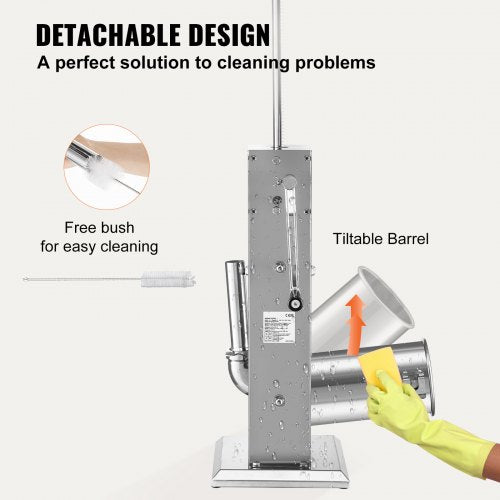 Manual Sausage Stuffer 8LBS5L Capacity Two Speed 304 Stainless Steel
