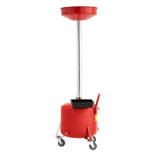 8 Gallon Waste Oil Drain Tank Industrial Fluid Drain Tank with Adjustable