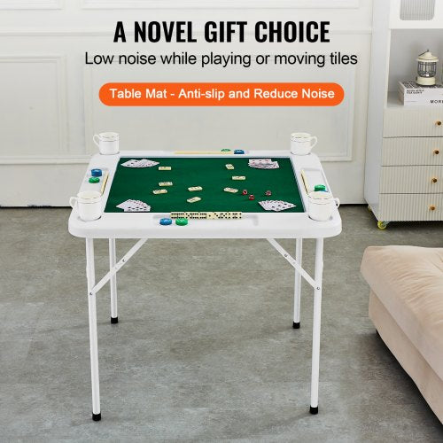 Mahjong Table 4 Player Folding Domino Table with WearResistant Green
