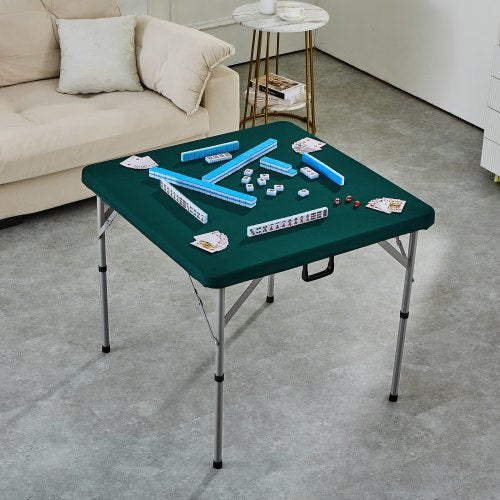 Mahjong Table FoldinHalf 4 Player Card Table with WearResistant Green