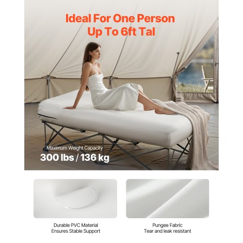 Air Mattress Twin with Frame 1 Person Inflatable Mattress with Pump