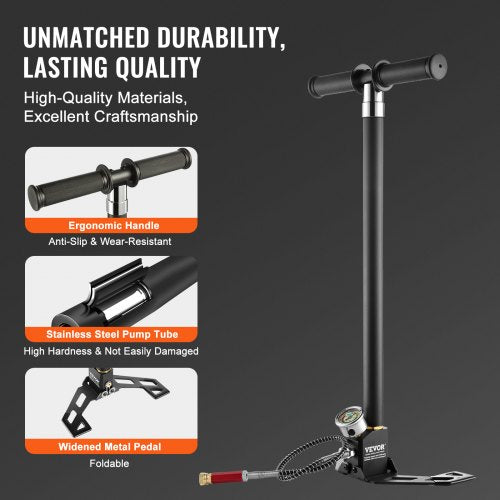 PCP Hand Pump 4 Stage 30Mpa 4500 PSI High Pressure PCP Air Rifile Filling