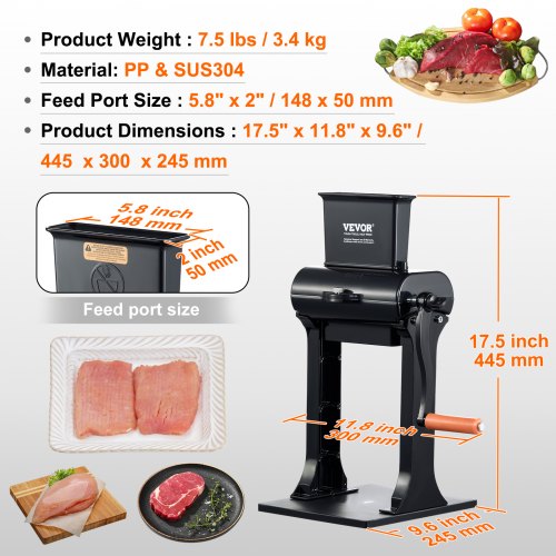Commercial Meat Tenderizer Heavy Duty Stainless Steel Meat Tenderizer