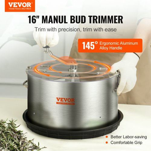 Bud Leaf Trimmer 16 inch Stainless Steel Manual Bud Trimmer Machine with Clear