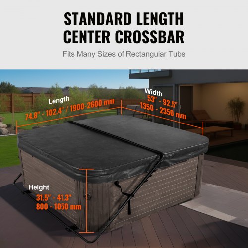 Hot Tub Cover Lift Spa Cover Lift Height 315  413 Width 53  925
