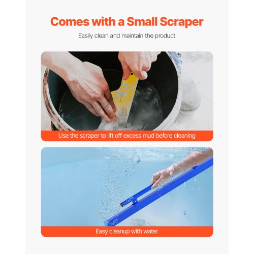 Concrete Screed 48 Inch Screed with Level Vial Easy Cleanup End Cap