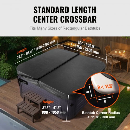 Hot Tub Cover Lift Spa Cover Lift Height 315 – 413 Width 69 – 1005
