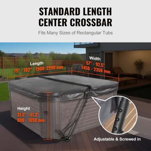 Hot Tub Cover Lift Spa Cover Lift Height 315 – 413 Width 57 – 925